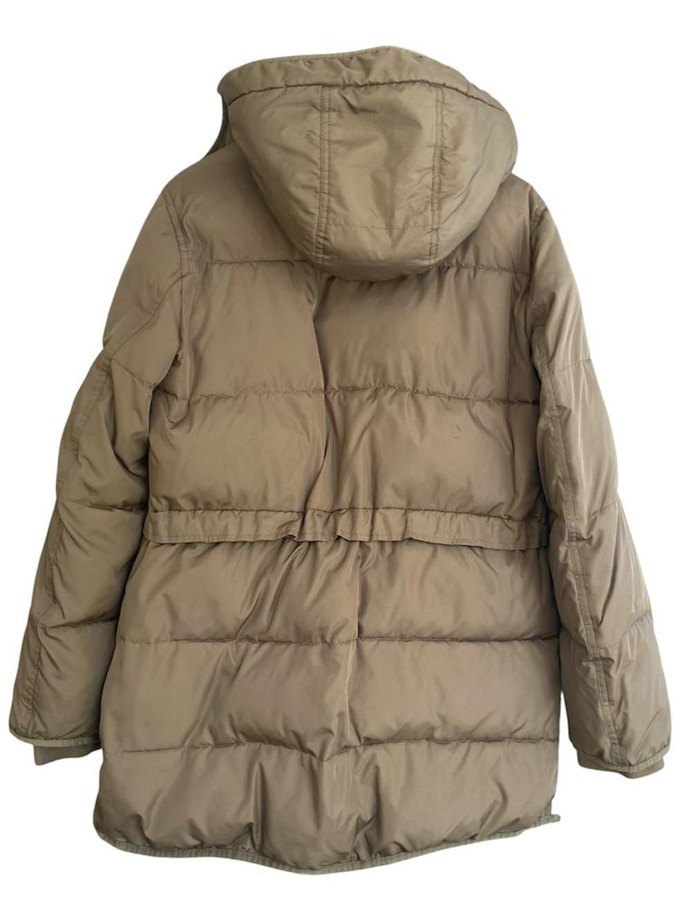 J.CREW Chateau Puffer Jacket Parka Hood Zip Pockets Olive Green Women Size M - Picture 5 of 11